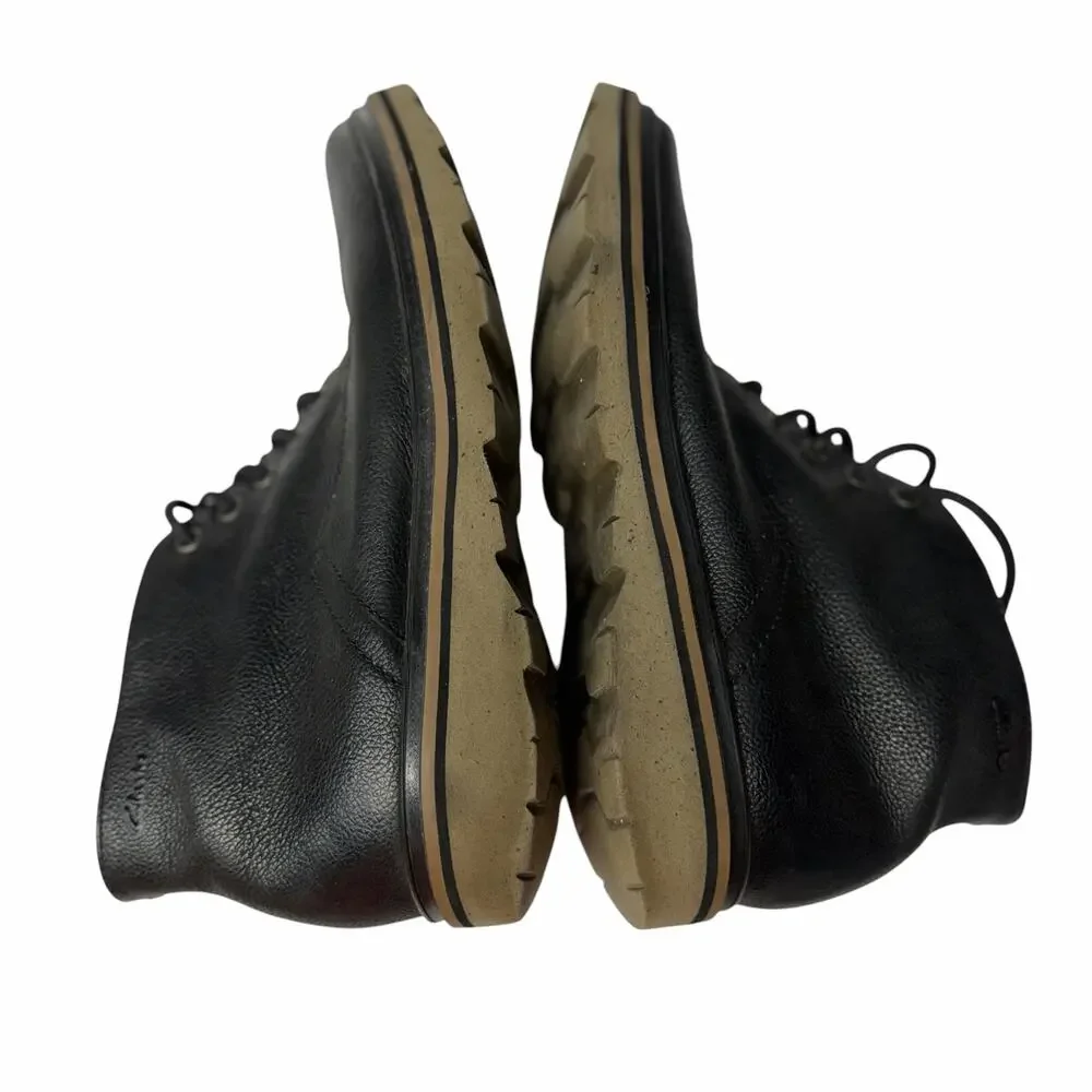 Clarks TOR ExtraLight Men's Black Leather Chukka Boots Size 9.5 (UK 8.5/EU 42.5)